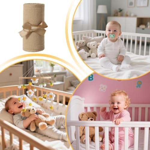 Cot Rail Protector 4 Pack Cotton Gauze Teething Guard - Image 4