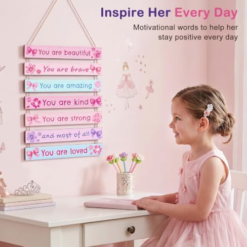Girls Room Decor Colorful Inspirational Wall Plaque Set - Image 3