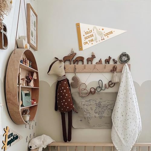 Silly Goose On the Loose Pennant Banner Flags Playroom Wall Decor - Image 3