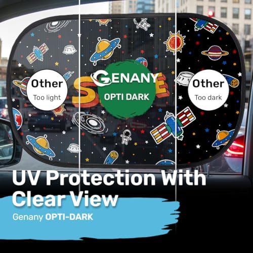 GENANY Astronaut Car Side Window Sun Shades 2 Piece 21 x 14 Inch - Image 4