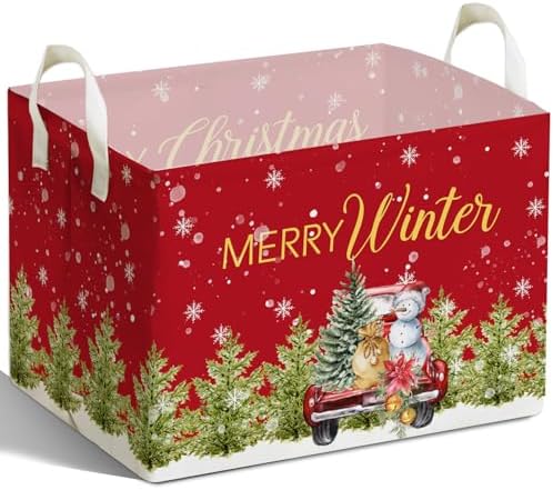 Christmas Snowman Storage Basket, Snowman Storage Box by Unknown