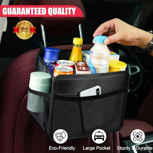 Car Seat Back Organizer Hanging Bag Foldable Backseat Storage Caddy - Image 2