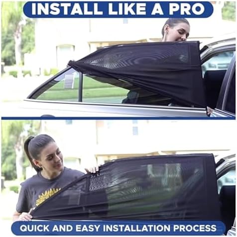 EcoNour Car Window Screen for Toyota Corolla 2 Pack - Image 5