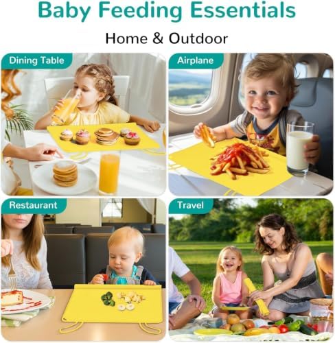 Silicone Placemat for Baby Self-Eating: Dishwasher Safe & Non-Slip for Dining - Image 7