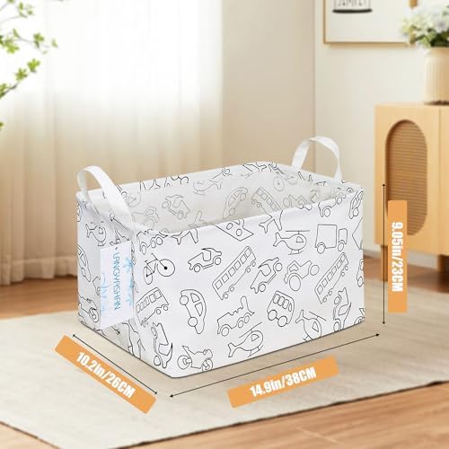Rectangular Collapsible Vehicle Storage Basket Nursery Organizer - Image 2