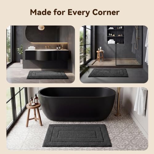 GRANNY SAYS Charcoal Gray Bathroom Rug 20" x 32", Non-Slip Bath Mat - Image 7