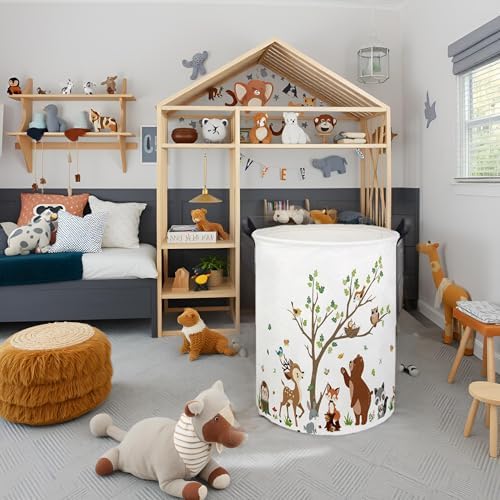 Kids Laundry Basket Baby Hamper Toy Storage Bin - Image 2