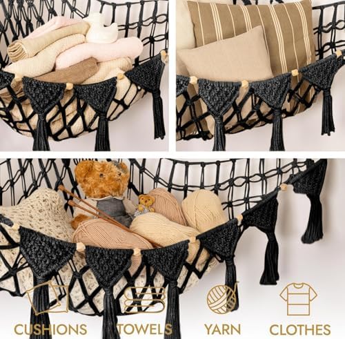 TIDYTEDS Macrame DreamLights Boho Stuffed Animal Storage Net Hammock Extra - Image 6