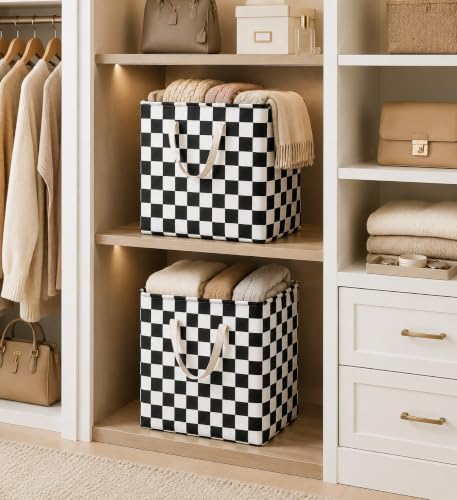 MAIZMZ 3 Pack Checkerboard Storage Basket - Image 4
