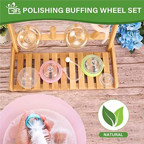 GiftAmaz Bamboo Baby Bottle Drying Rack, Space Saving Bottle Holder Dryer - Image 2
