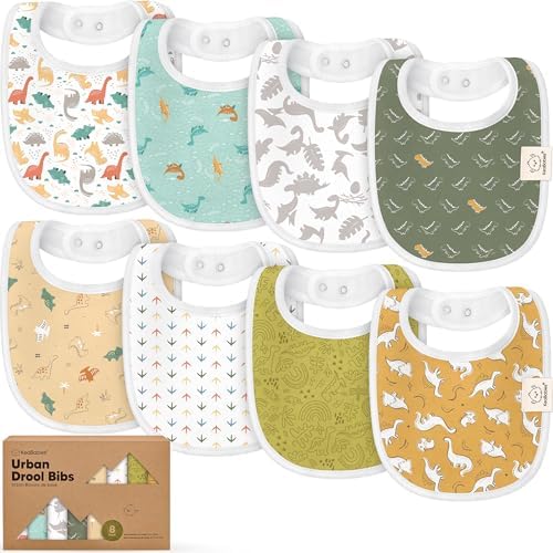 KeaBabies 8-Pack Organic Baby Bibs by KeaBabies