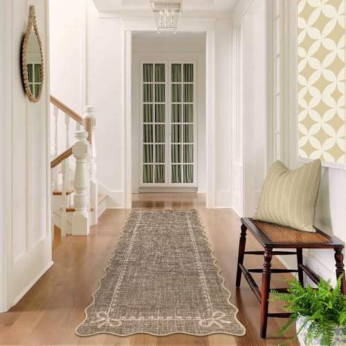 GarveeHome Scalloped Hallway Runner Rug 2x6 Non Slip Bedroom Rugs - Image 4