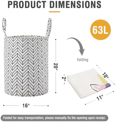 Baby Laundry Basket Nursery Hamper - Image 4
