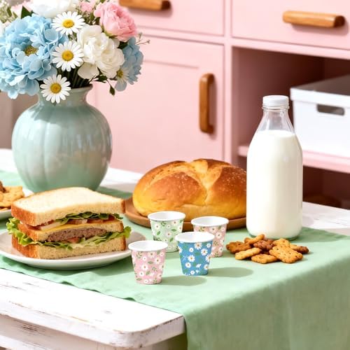 WRAPAHOLIC 3oz Daisy Floral Bathroom Cups - Image 4