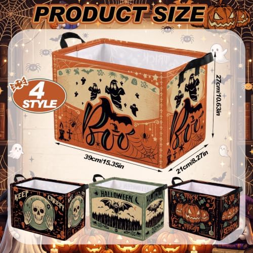 4 Pcs Vintage Halloween Storage Basket - Image 3