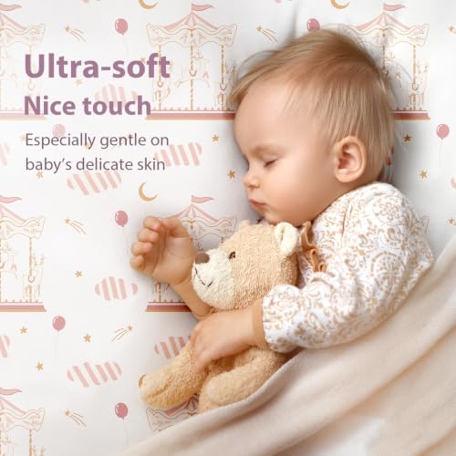 Baby Bedside Bassinet Sheets Fitted, 33”x20” Compatible - Image 3