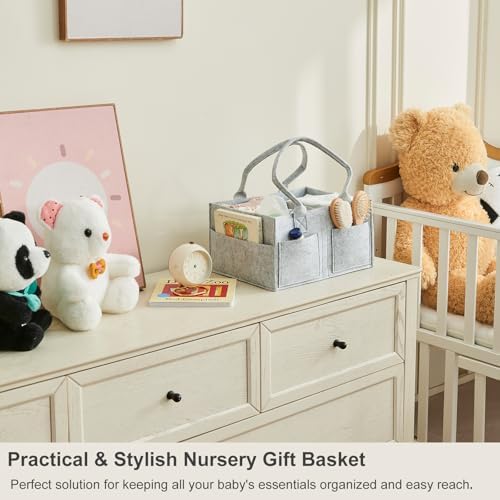 Upgraded Baby Diaper Caddy Organizer, Portable Nursery Storage Bin - Image 6