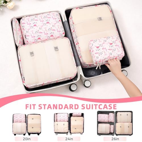 BAGAIL 8 Set Packing Cubes Luggage Packing Organizers - Image 5