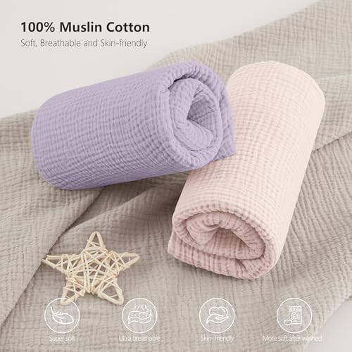 Bearmoss Muslin Mini Crib Sheets - Image 2
