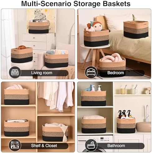 ICERZCZ Storage Baskets for Organizing Shelves, Decorative Baskets for Storage - Image 5