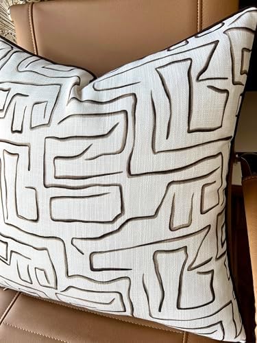 Abstract Line Art Print 20x20 Throw Pillow Cover - Image 2
