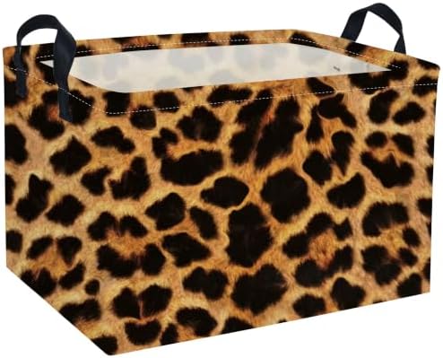 Rectangle Kids Baskets Leopard print Basket Cute Storage Bin Fish Box by DDBASKET