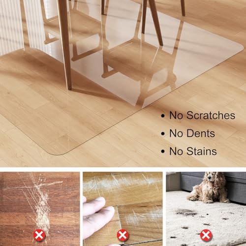 Crystal Clear Floor Mat 8×10ft, Upgraded Easy Flat Waterproof Vinyl Rug Cover - Image 4
