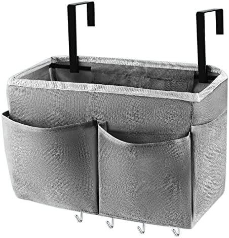 Bedside Caddy Organizer 5 Pockets and 4 Hooks by frjjthchy