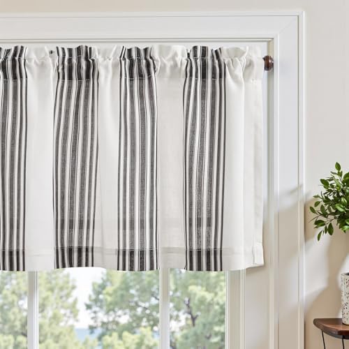 jinchan Linen Balanced Stripe Valances by JINCHAN