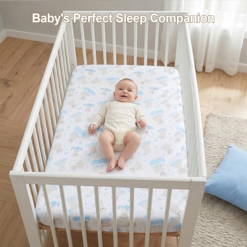 Baby Crib Sheets 2 Pack for Boys and Girls Fit for Standard Crib Toddler - Image 2