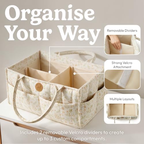 Floral Diaper Caddy Organizer - Image 6