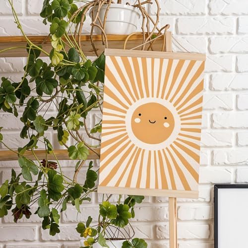 DNEULYR Cute Sun Sunshine Wall Art Poster, Sunshine Nursery Decor, Boho Kids - Image 4