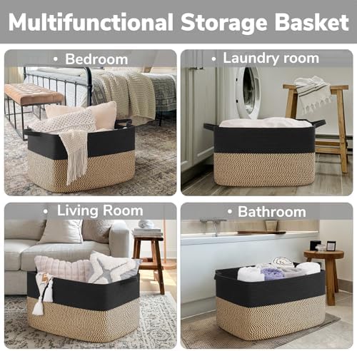 Goodpick 75L Extra Large Woven Blanket Basket - Image 6