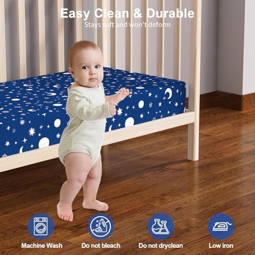 Baby Crib Sheets 2 Pack for Boys and Girls Fit for Standard Crib Toddler - Image 4