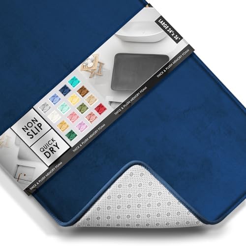 Clara Clark Bathroom Rugs, Velvet Memory Foam Bath Mat, Non-Slip Bath Rugs - Image 3