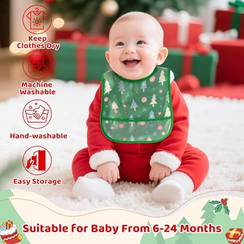 Christmas Baby Feeding Bib - Image 5
