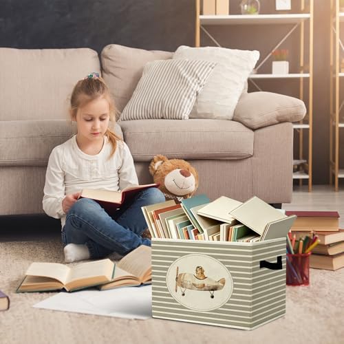 Rustic Golden Retriever Airplane Storage Bins Boxes - Image 5
