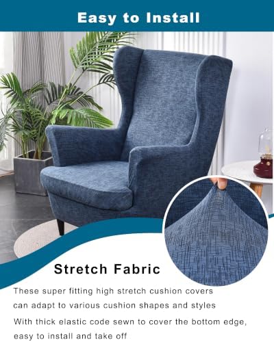 CRFATOP Wingback Chair Covers Wing Armchair Slipcovers - Image 4