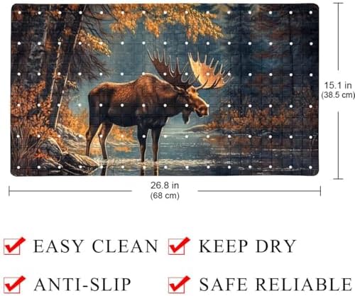 Non Slip Shower Mat Bathtub Mat 15.1x26.8 Inch, Quick Dry Bath Mat - Image 4