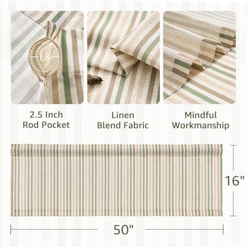 jinchan Linen Boxter Stripe Valances - Image 6