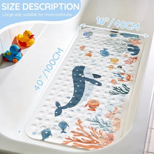 Kids Bathtub Mat, Non Slip Cartoon Bath Mat - Image 2