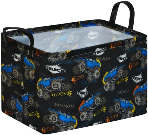 Rectangular Letter Monster Truck Storage Basket by VAIVUSTO