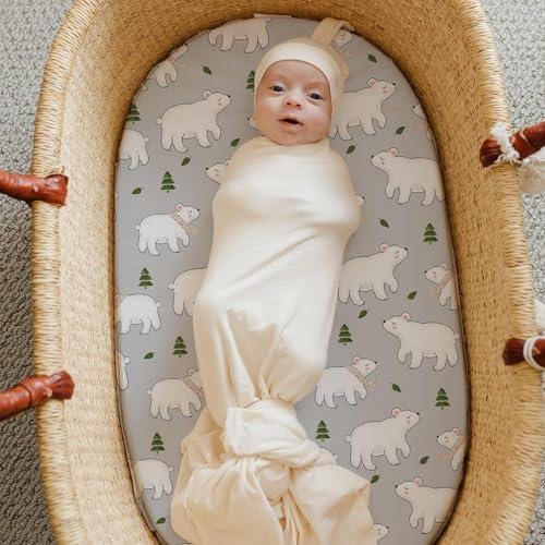 Stretch Fitted Bassinet Sheet Set BROLEX 2 Pack Cradle Sheets - Image 7