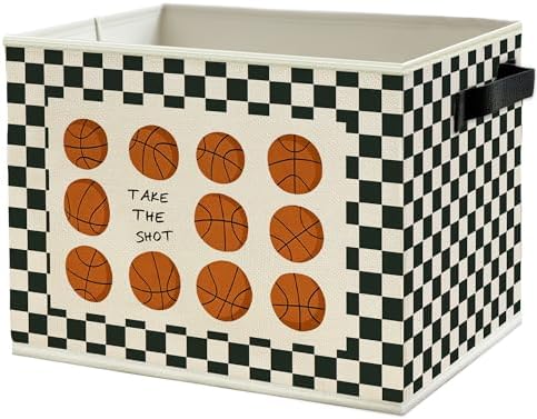 Vintage Basketball Nursery Storage Bins Box by Unknown