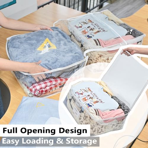 6 Pack Clear Clothes Storage Bags - Image 5
