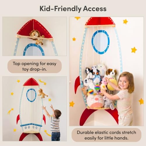 PUTSKA Corner Stuffed Animal Storage, Wall Mounted - Image 4