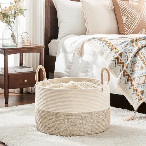 KAKAMAY Large Blanket Basket - Image 5