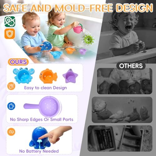 Mold Free Bath Toys | Easy Clean & Fun Baby Bath Toys - Image 5