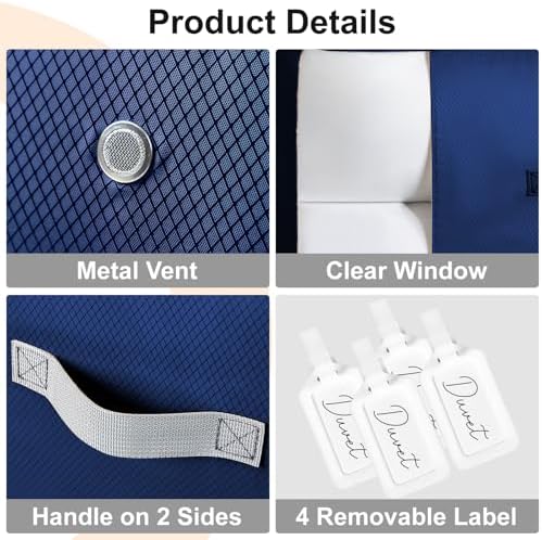 Comforter Storage Bag - 130L Blanket Storage Bags 3-Layer Ultra Space Saving - Image 6