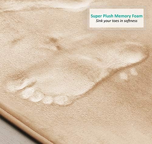 Clara Clark 3 Piece Bathroom Rugs Bath Mat Set, Velvet Memory Foam Bath Mats - Image 6